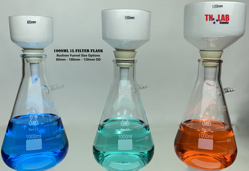 TN LAB Buchner Funnel Options for 1 Liter Filter Flask