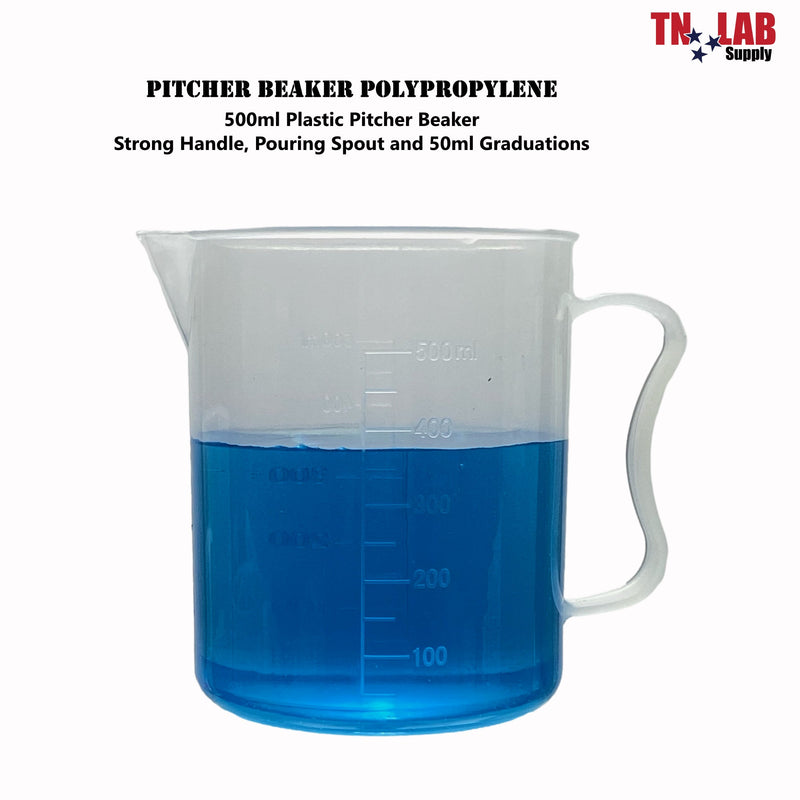 TN LAB Supply Pitcher Beaker Polypropylene 500ml