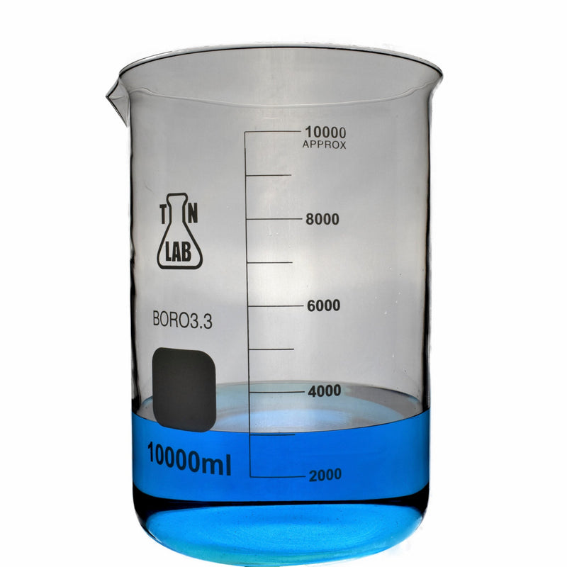 TN LAB Supply Beaker Borosilicate Glass 10000ml 10 Liter