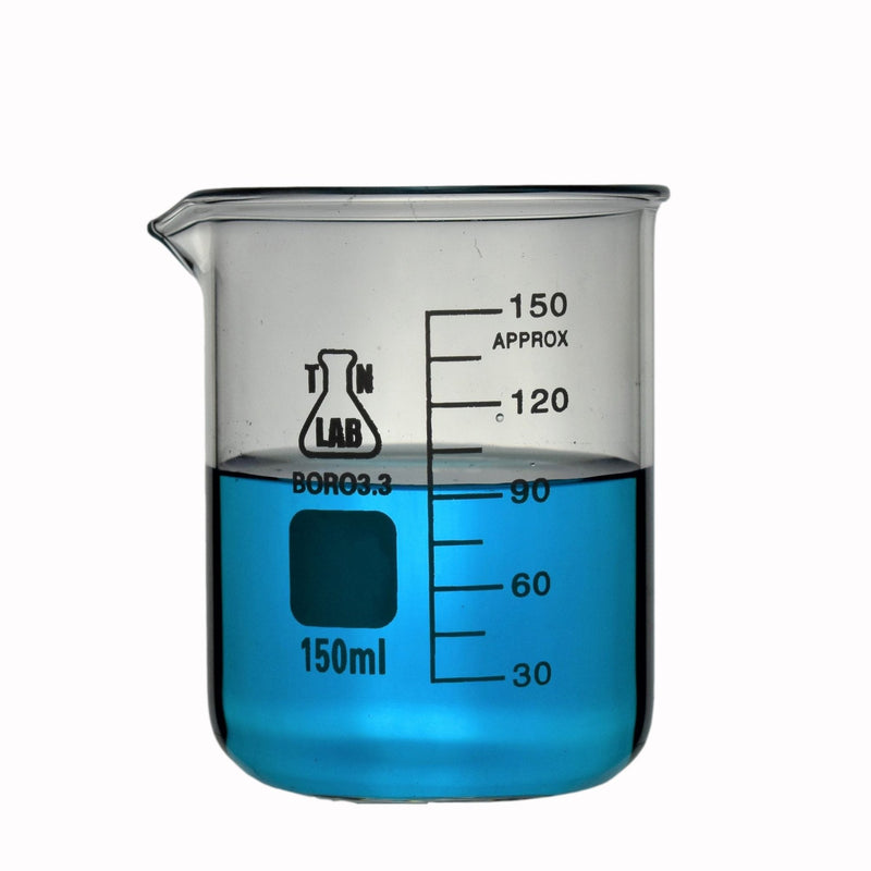 TN LAB Supply Beaker 150ml Borosilicate 3.3 Glass Beaker