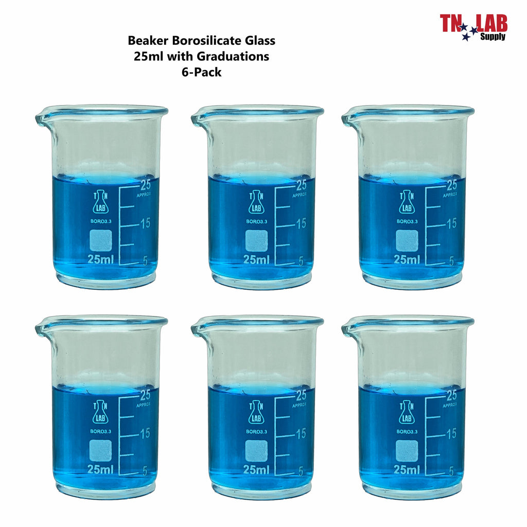 TN Lab Supply Beaker Borosilicate Glass with Graduations 50ml