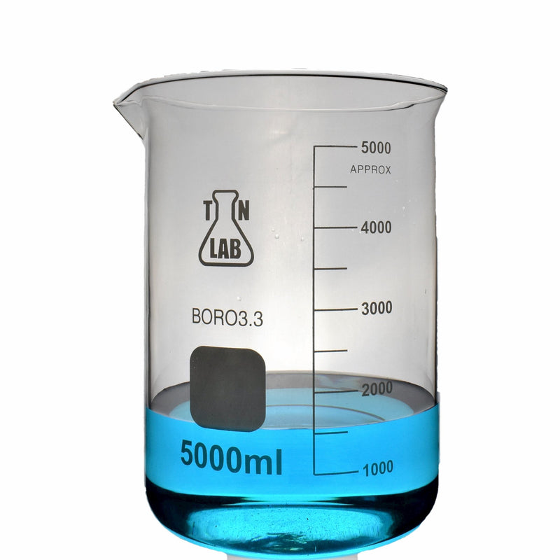 TN LAB Supply Beaker Borosilicate 3.3 Glass 5000ml