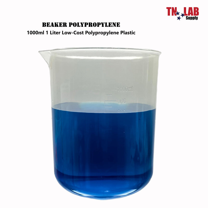 TN LAB Supply Beaker PP Low-Cost 1000ml 1 Liter