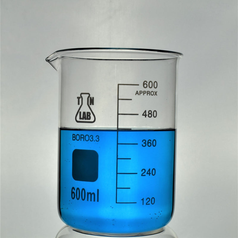 TN LAB Supply Beaker 600ml Borosilicate 3.3 Glass Beaker