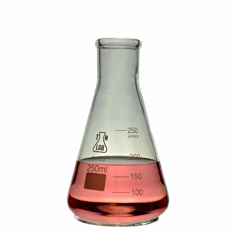 TN LAB Erlenmeyer Conical Flask Borosilicate Glass 250ml