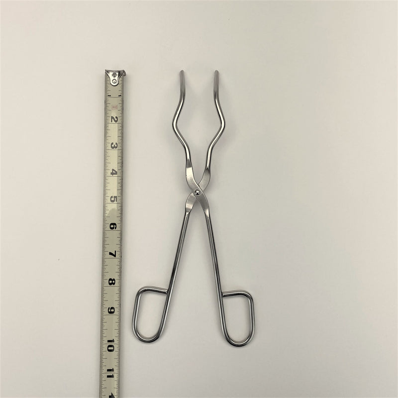 TN LAB Supply Crucible Tongs 25cm Stainless Steel Dimensions
