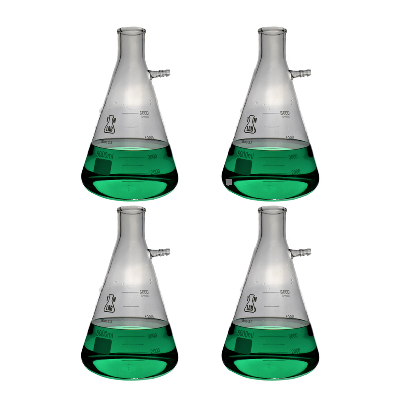 TN LAB Supply Filter Vacuum Flask 5000ml Borosilicate 3.3 Glass Case of 4