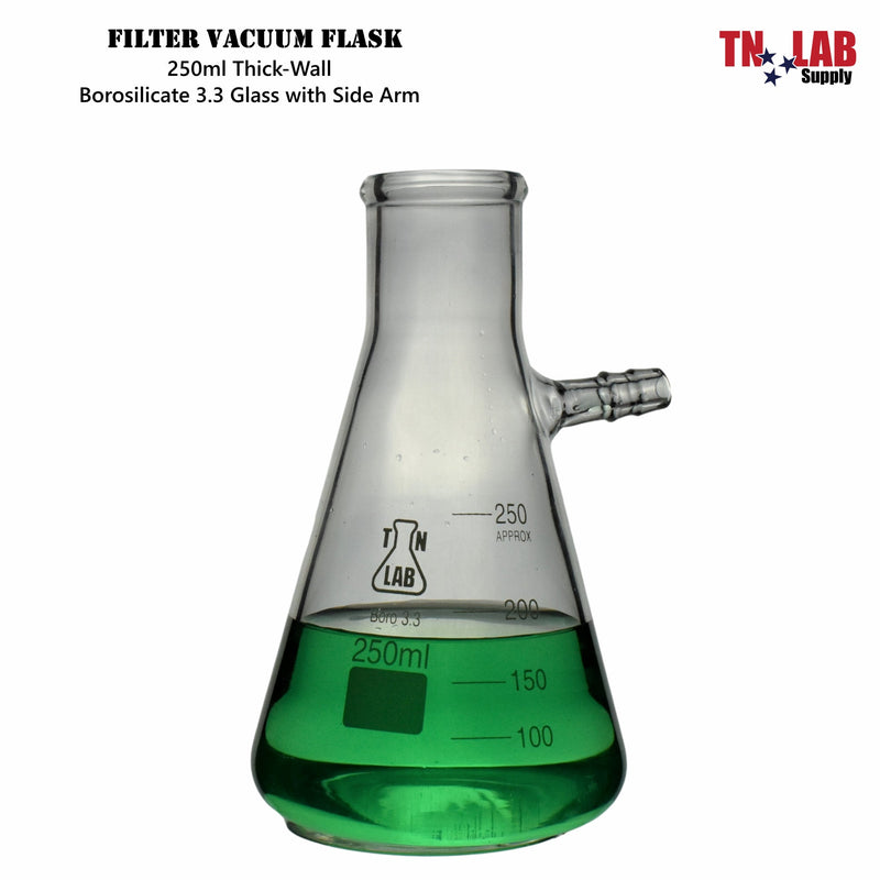 TN LAB Filter Vacuum Flask Borosilicate Glass 250ml