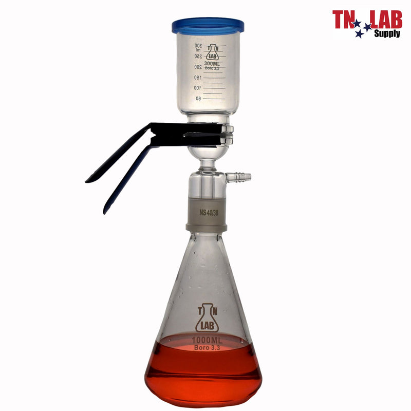 TN LAB Supply Filter Apparatus Kit Frit Filter Borosilicate Glass 1000ml 1 Liter