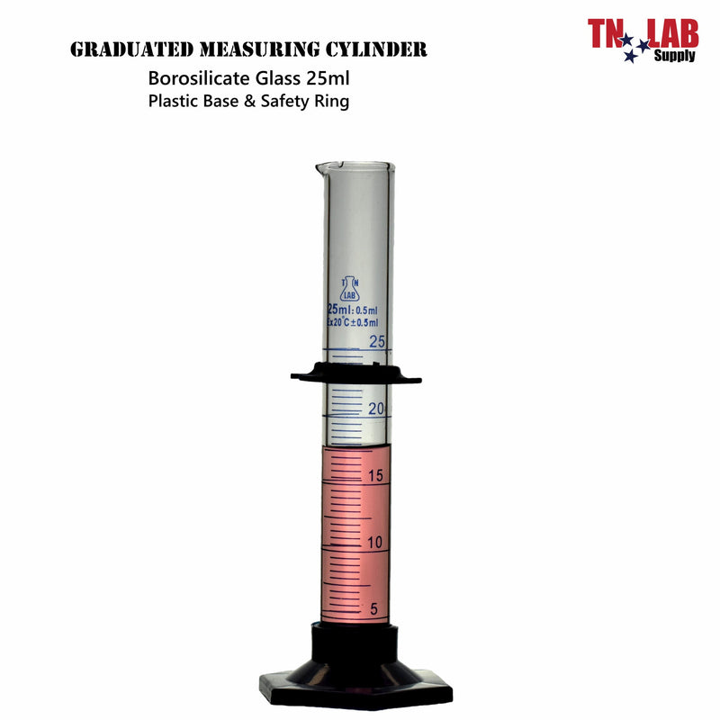 TN LAB Supply Graduated Measuring Cylinder Borosilicate Glass 25ml