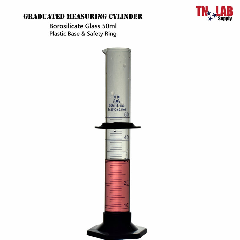 TN LAB Supply Graduated Measuring Cylinder Borosilicate Glass 50ml