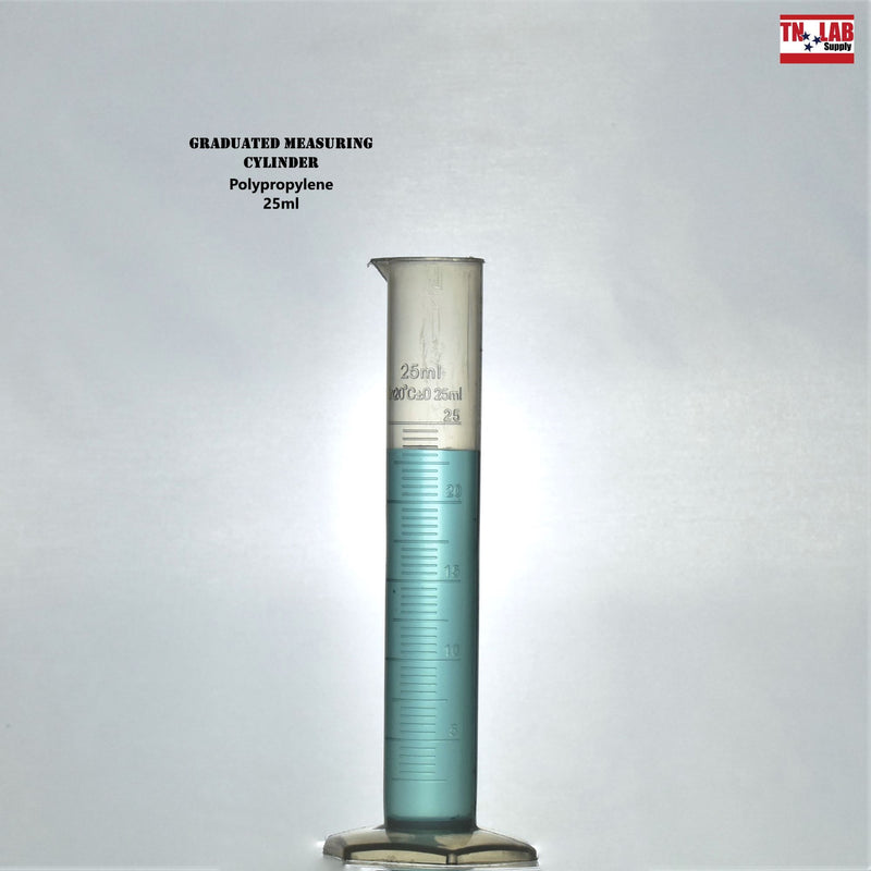 TN LAB Supply Measuring Cylinder Graduated Polypropylene 25ml