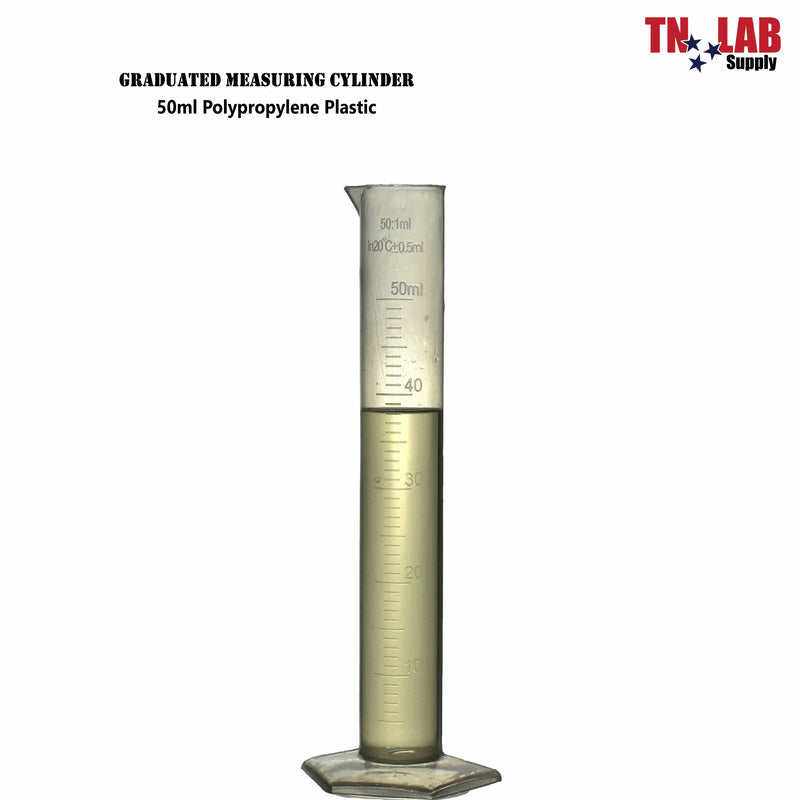 TN LAB Supply Measuring Cylinder Graduated Polypropylene 50ml