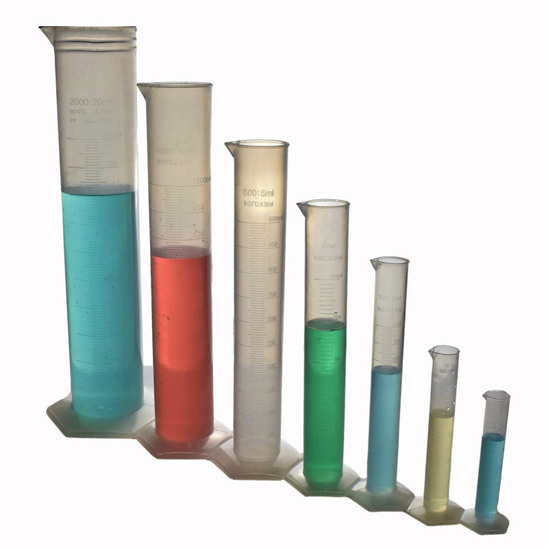Measuring Cylinder Family Graduated Polypropylene 25ml-50ml-100ml-250ml-500ml-1L