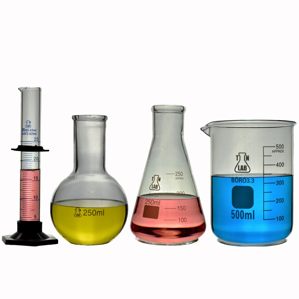 Labware Chemistry Glassware 4-Piece SET