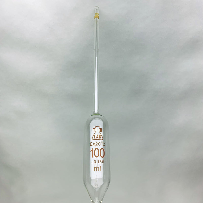 Pipette Volumetric Bulb Form 100 ml Borosilicate Glass 100ml 0.16ml Accuracy Yellow
