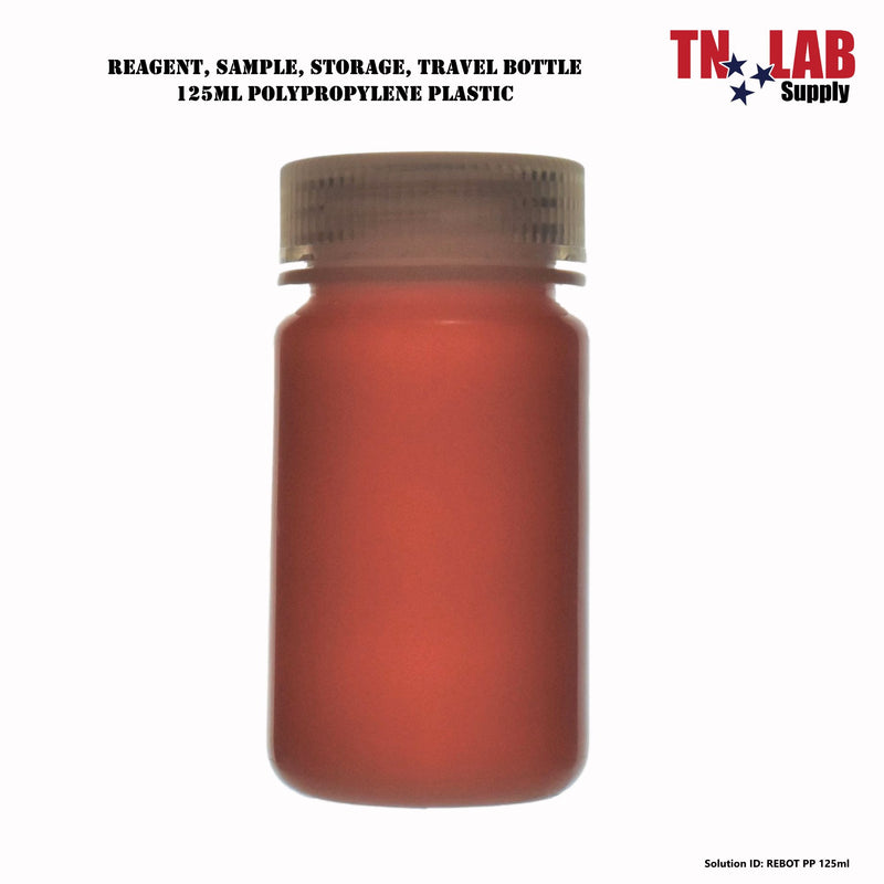 TN LAB Supply Reagent Sample Storage Bottle Polypropylene 125ml Info Logo