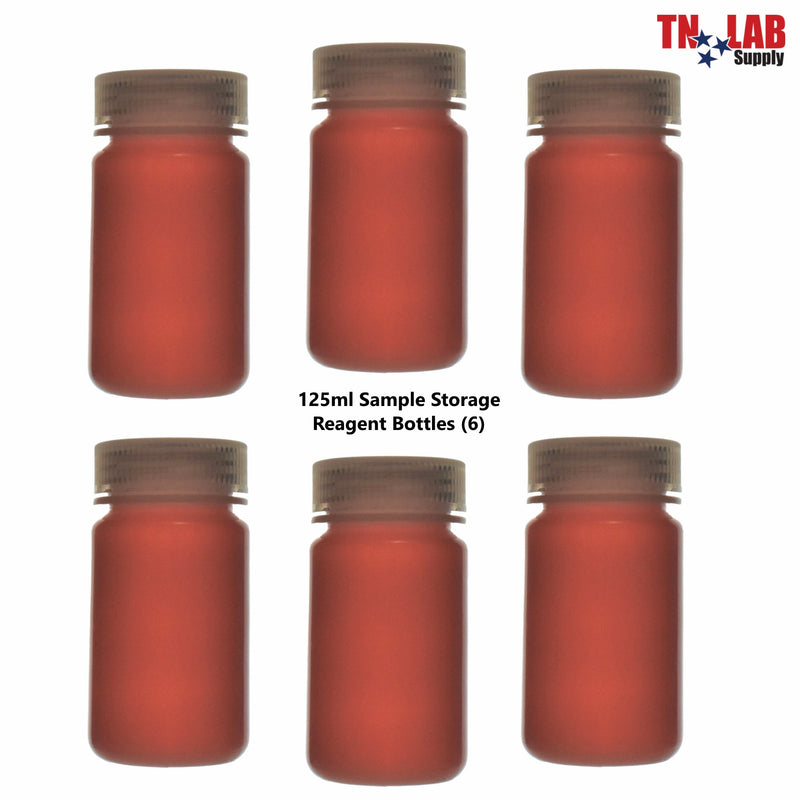 TN LAB Supply Reagent Sample Storage Bottle Polypropylene 125ml 6-Pack