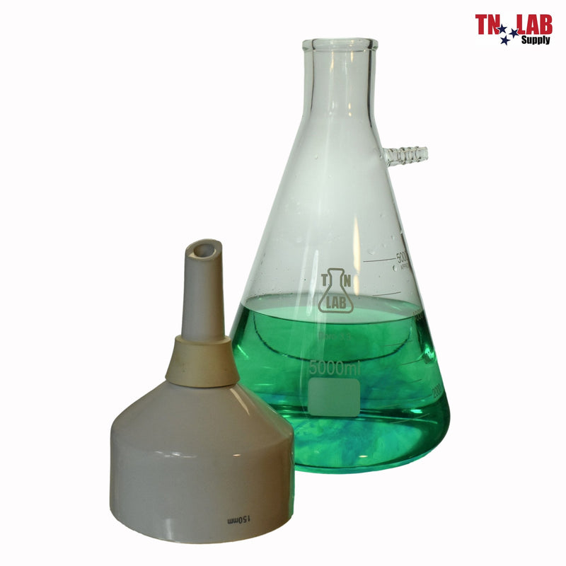 TN LAB Supply 150mm Buchner Funnel Kit with 5000ml 5L Vacuum Flask