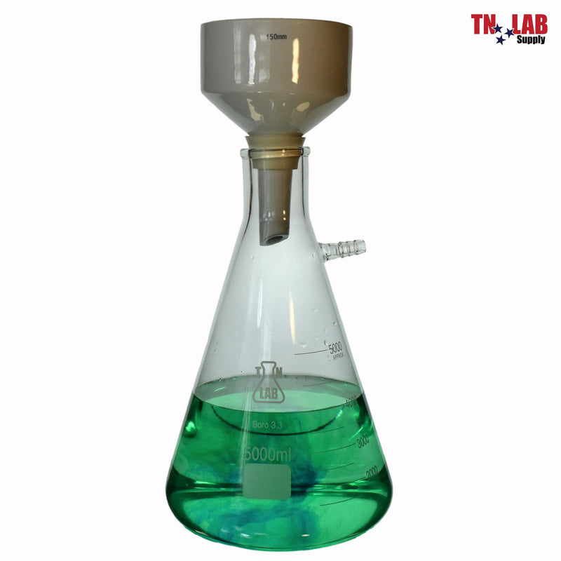 TN LAB Supply 5000ml 5L Filter Flask plus 150mm Buchner Funnel