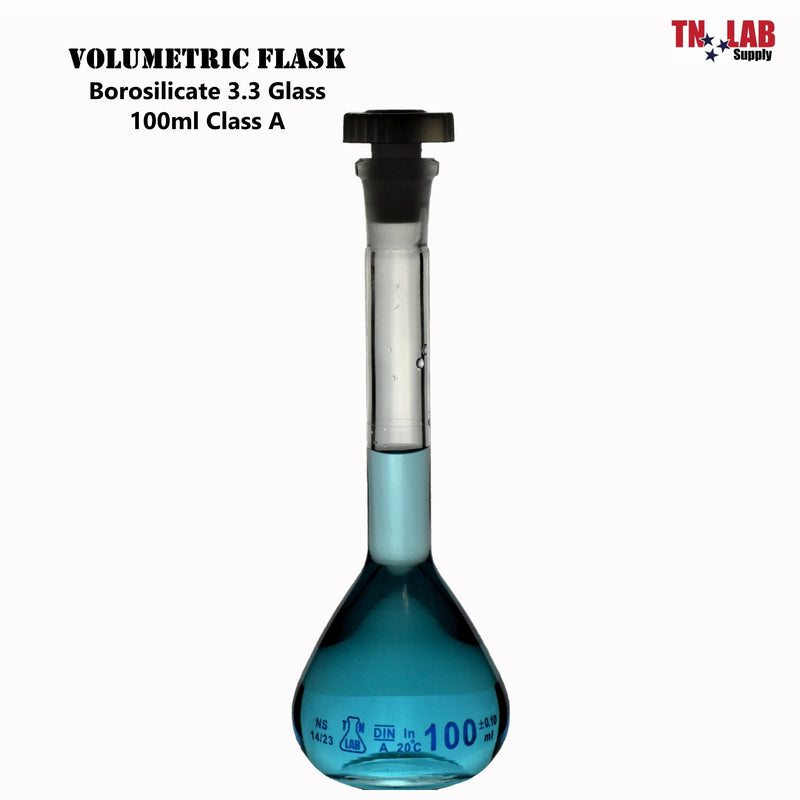 TN LAB Supply Volumetric Flask Borosilicate Glass 100ml