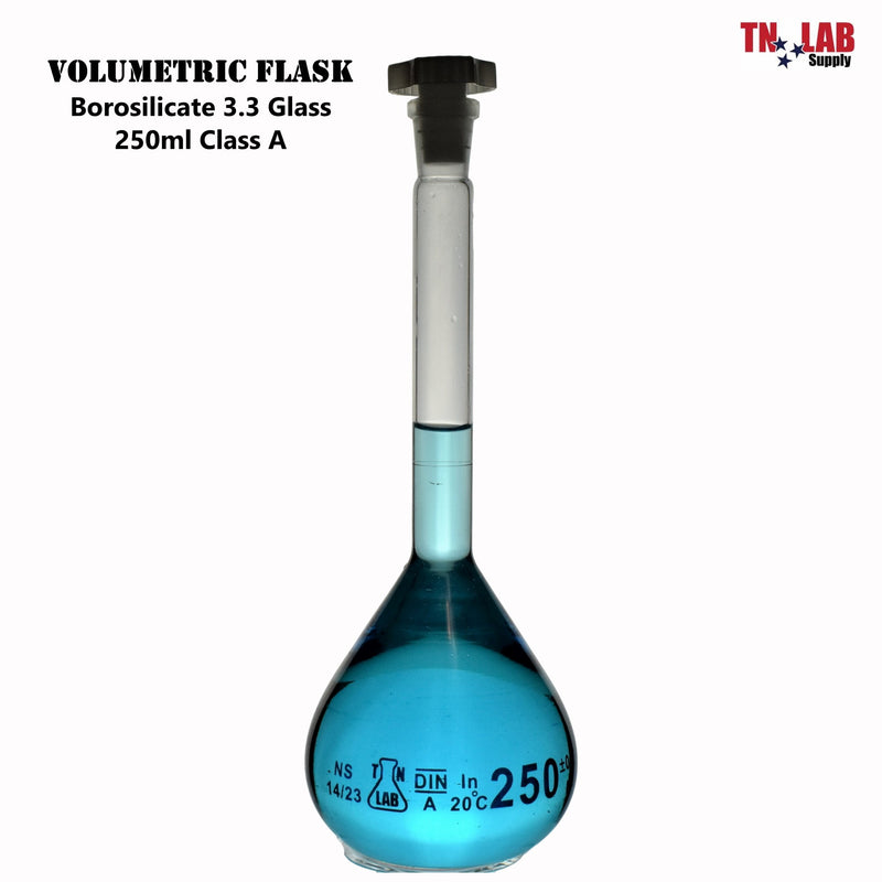 TN LAB Supply Volumetric Flask Borosilicate Glass 250ml